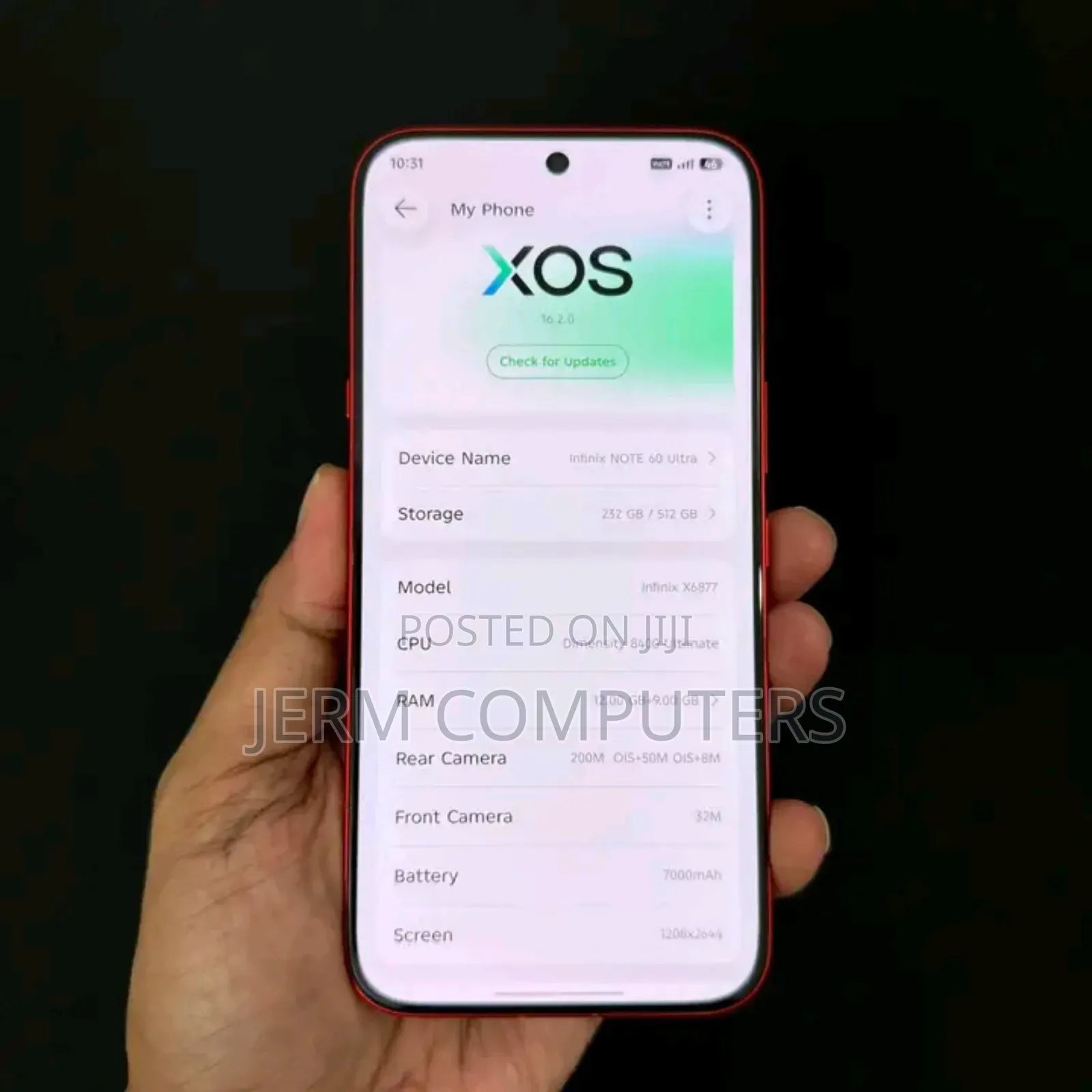 New Infinix Note 60 Ultra 512 GB Red