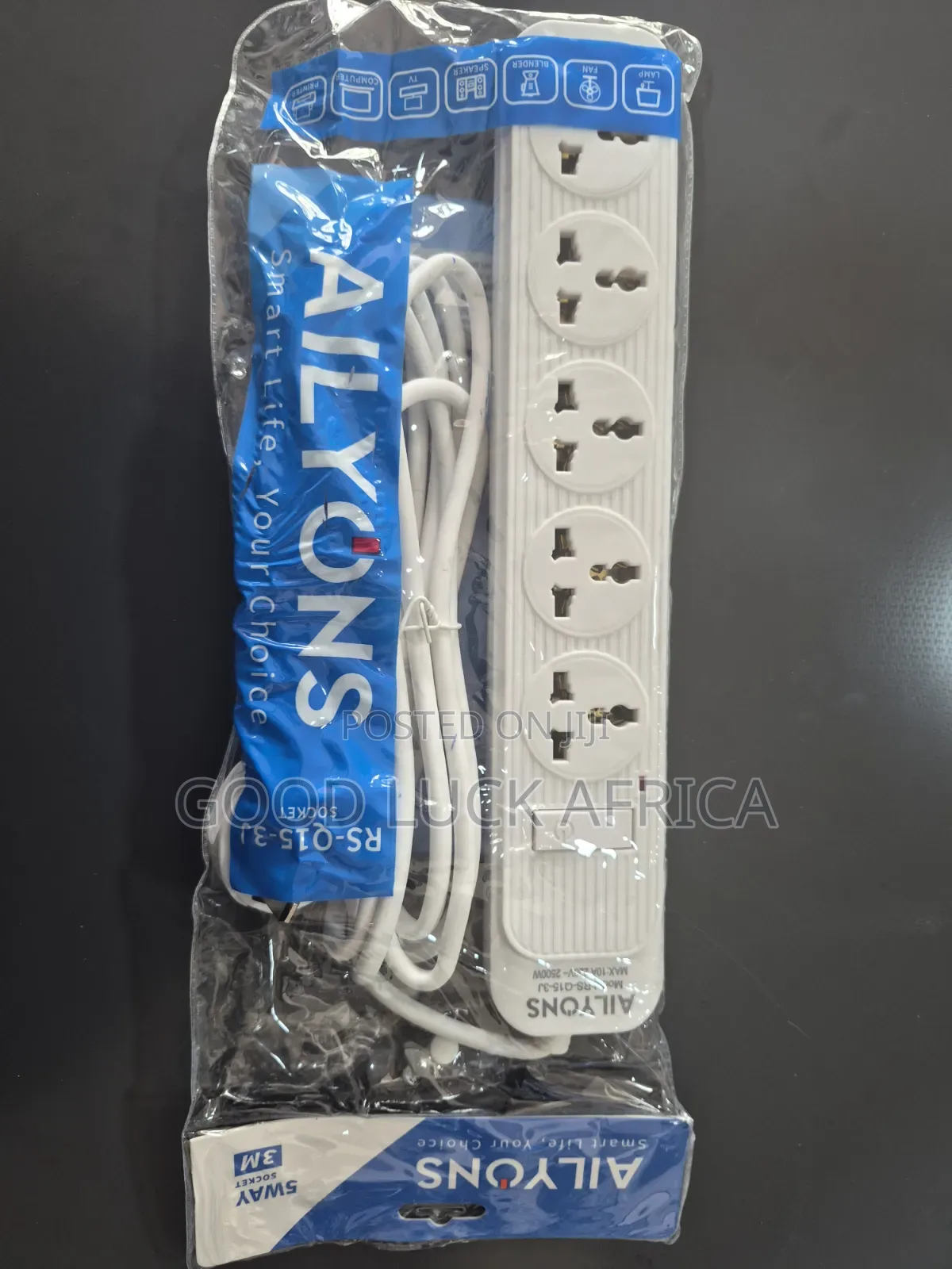 Aliyons RS-Q15-3J 5-Way Power Socket |3 Meters