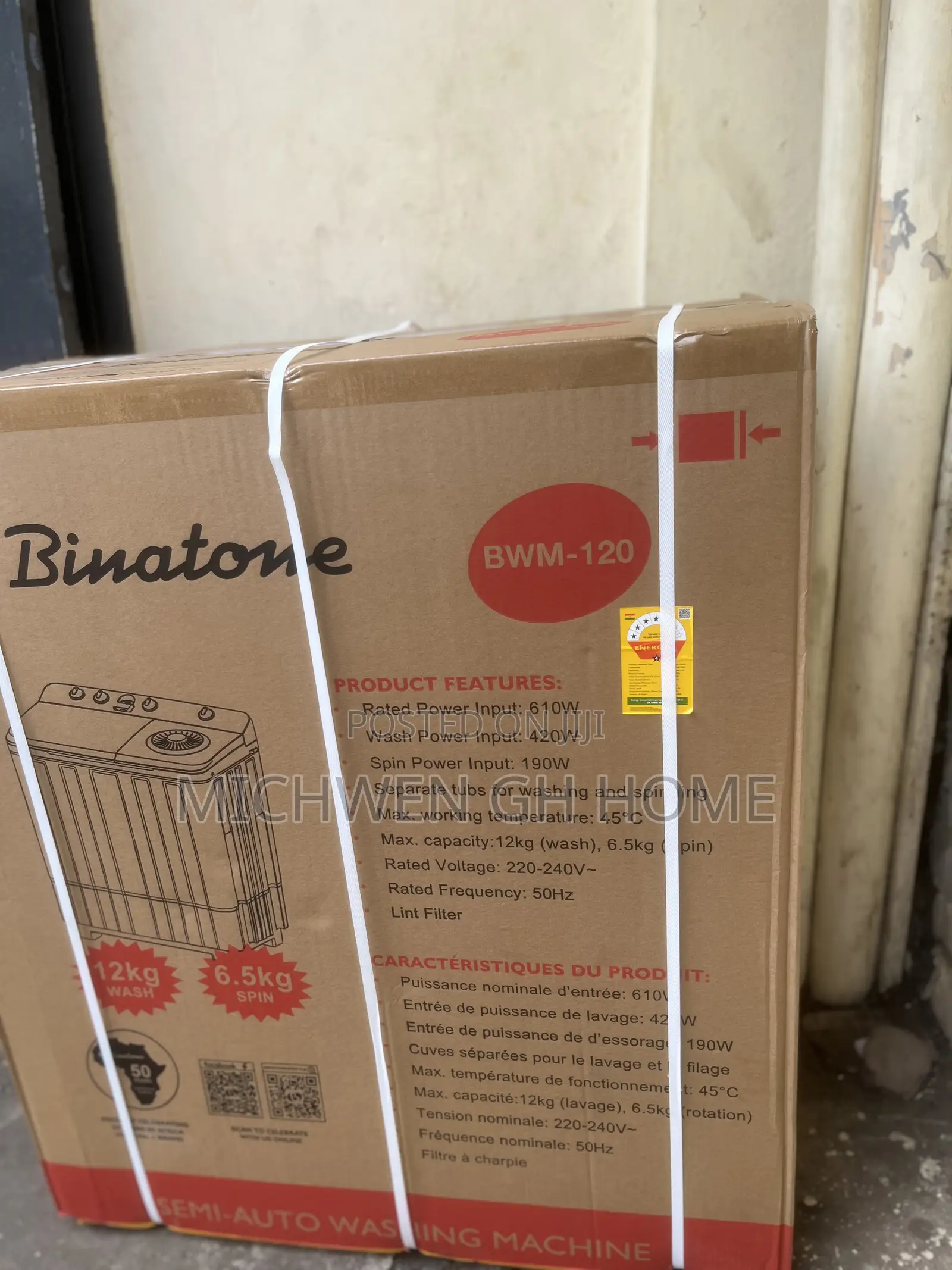 Binatone 7Kg Semi Auto Washing Machine