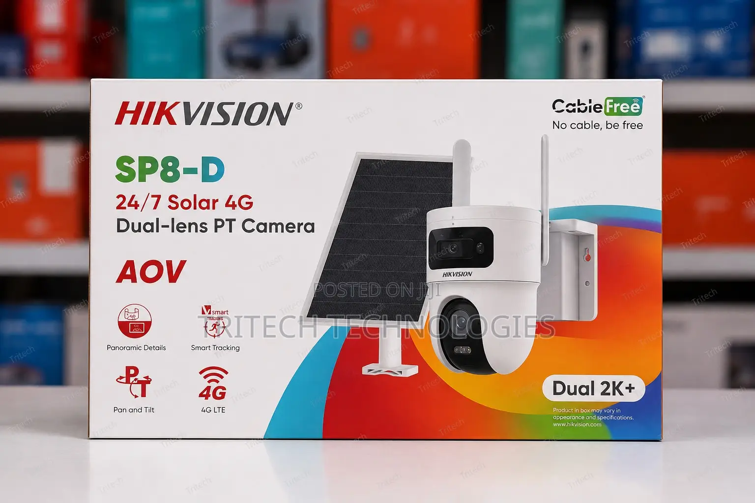 Hikvision Ds-2cfsp8-D/4g 4+4mp 24/7 Solar 4g Dual-Lens Pt Camera