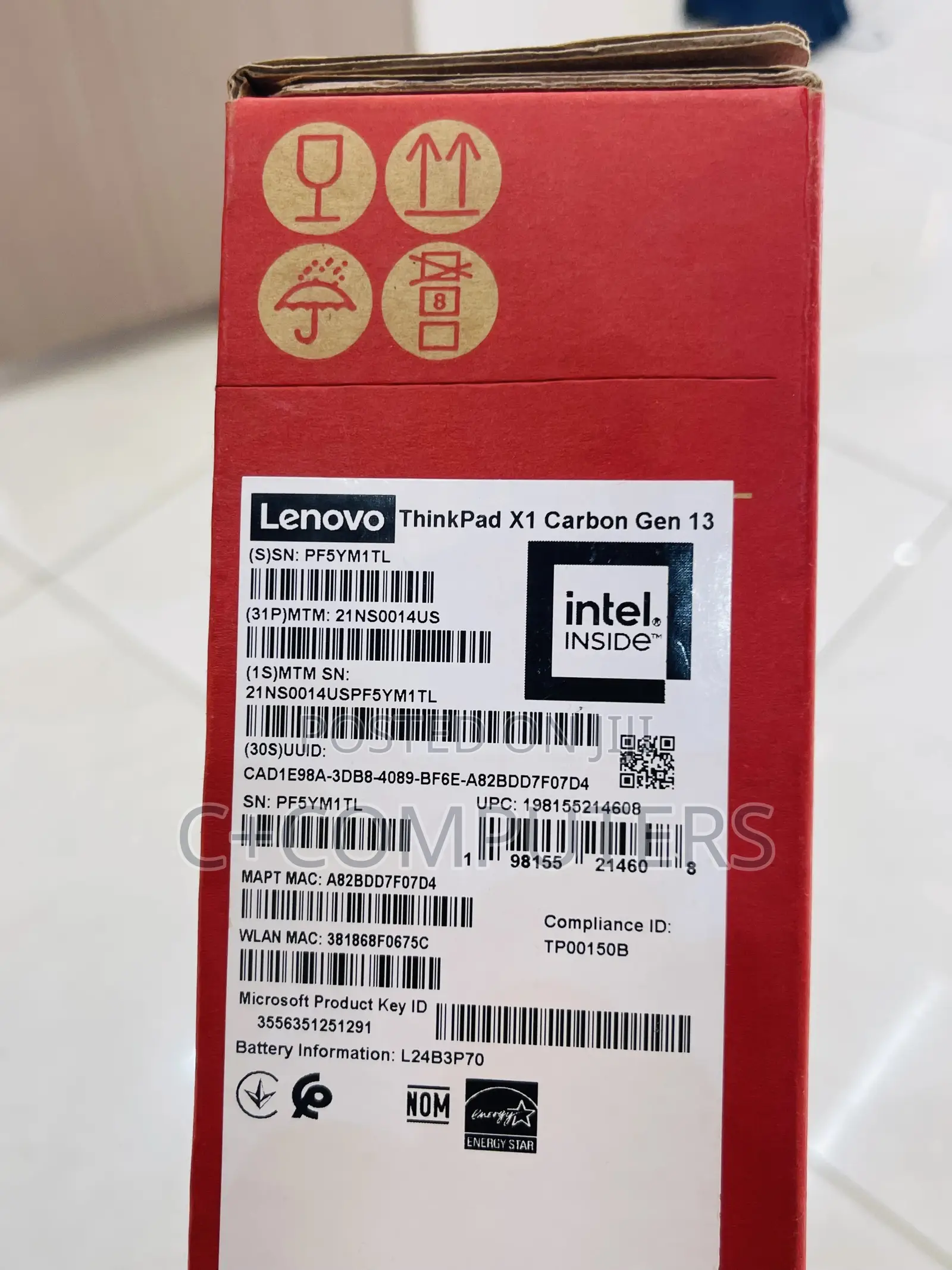 New Laptop Lenovo ThinkPad X1 Carbon 32GB Intel Core Ultra 7 SSD 512GB