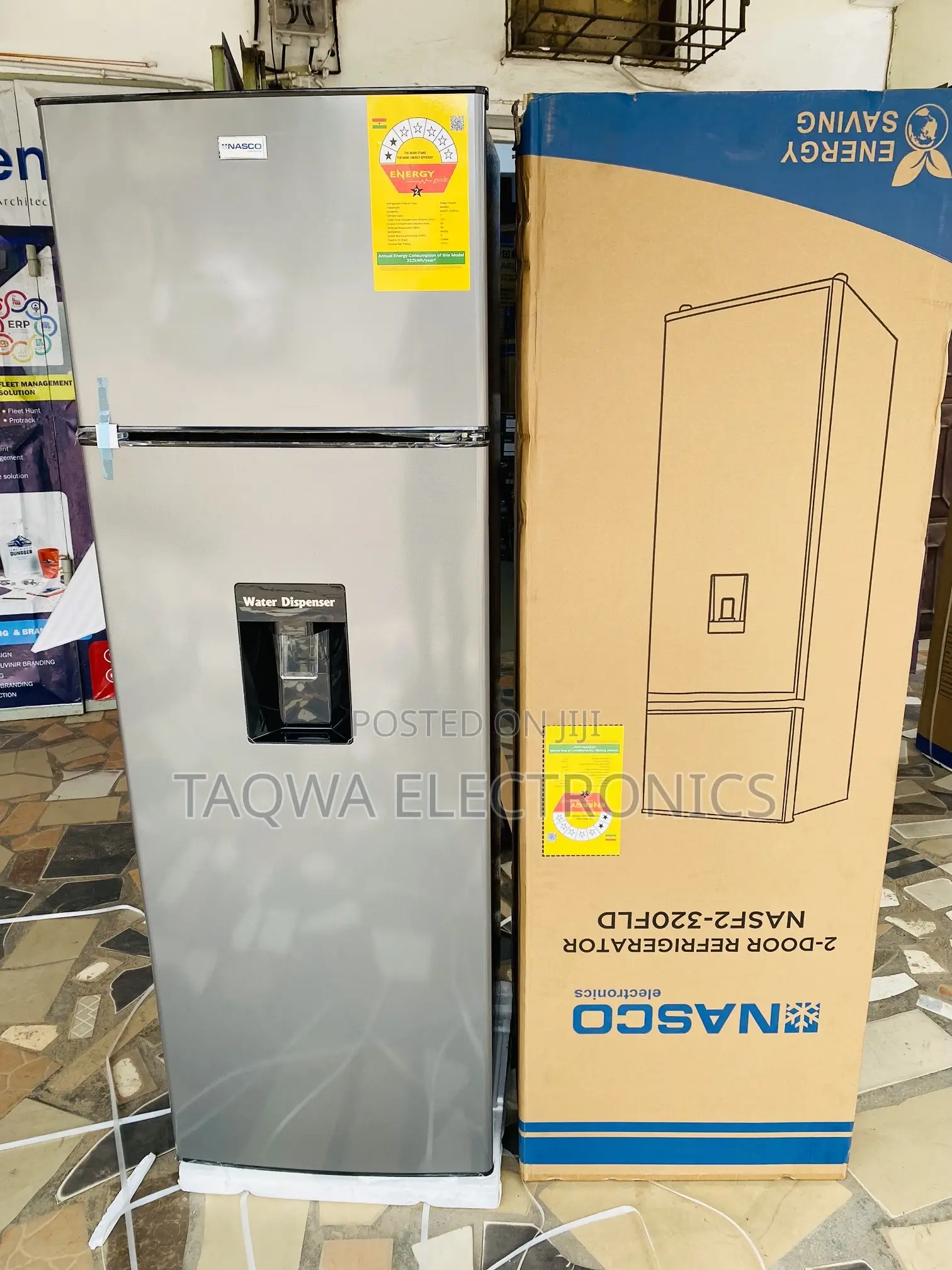 Energy Saving Nasco 280L Refrigerator With Dispenser