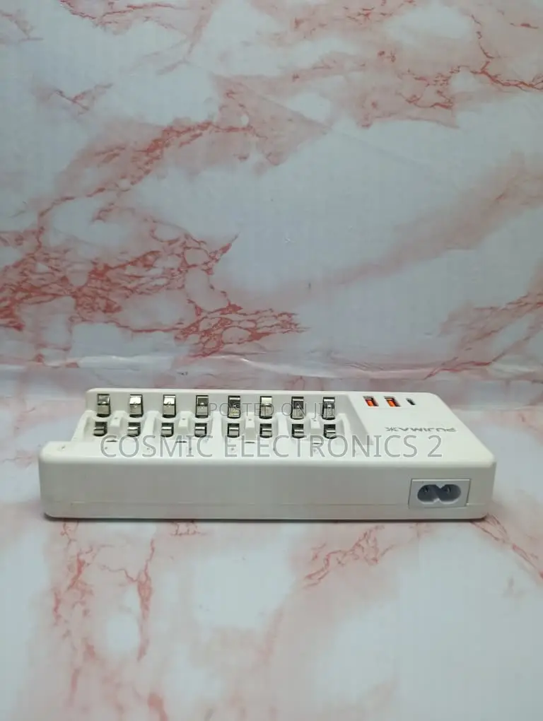 Pujimax PJ-N8006N Smart Battery Charger 8-Slot AA/AAA Ni-Mh/Ni-Cd 9V