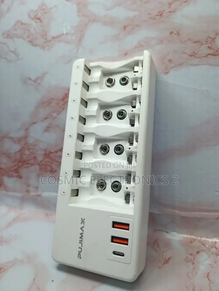 Pujimax PJ-N8006N Smart Battery Charger 8-Slot AA/AAA Ni-Mh/Ni-Cd 9V
