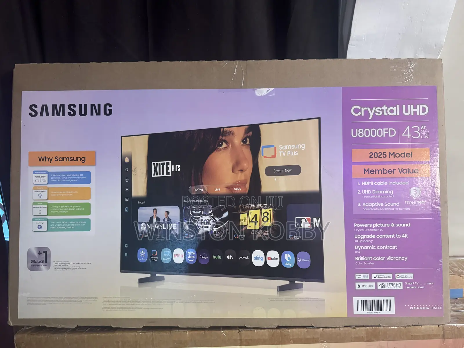 Samsung 43 Inch Smart TV Crystal UHD