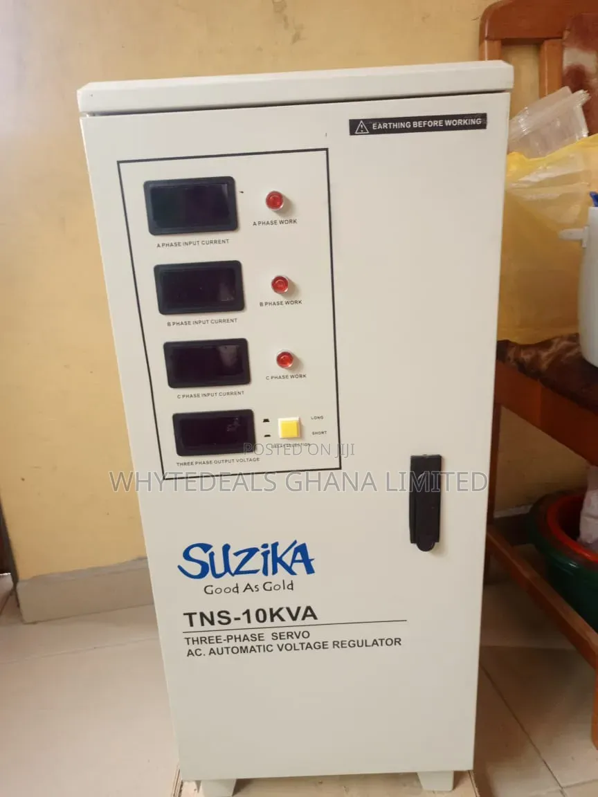 Suzuki Voltage Regulator| TNS-10kva| 3-Phase High Accuracy| 5-Warranty
