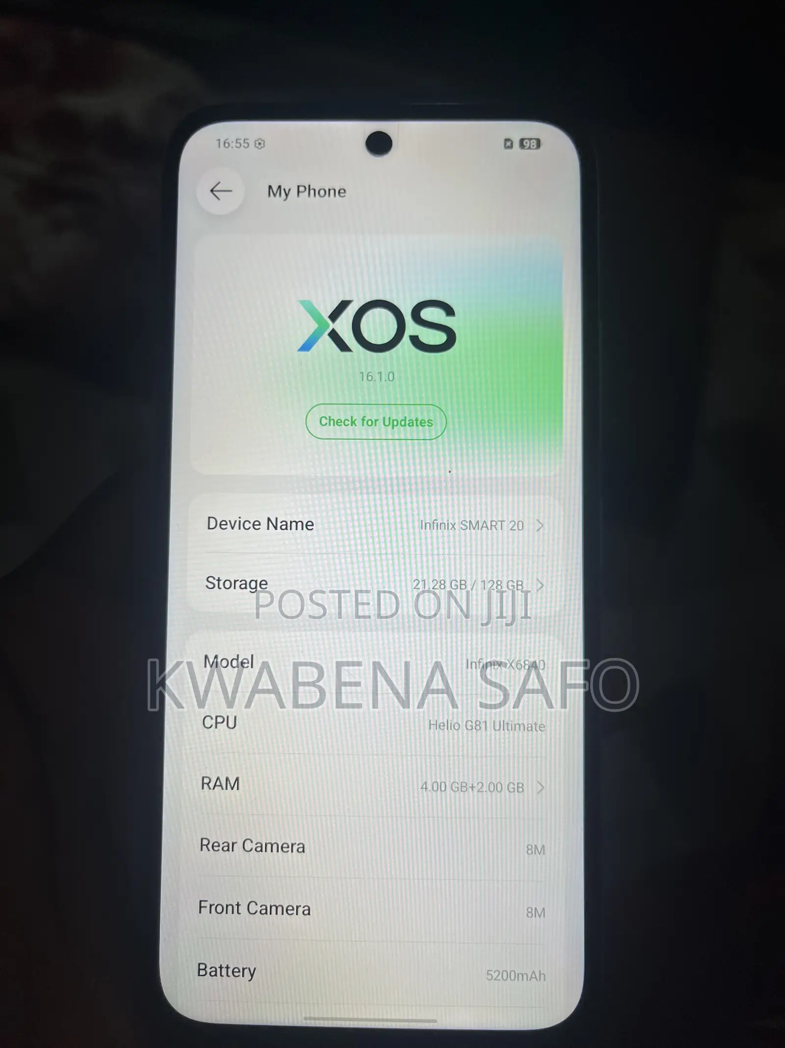 New Infinix Smart 20 64 GB Gray