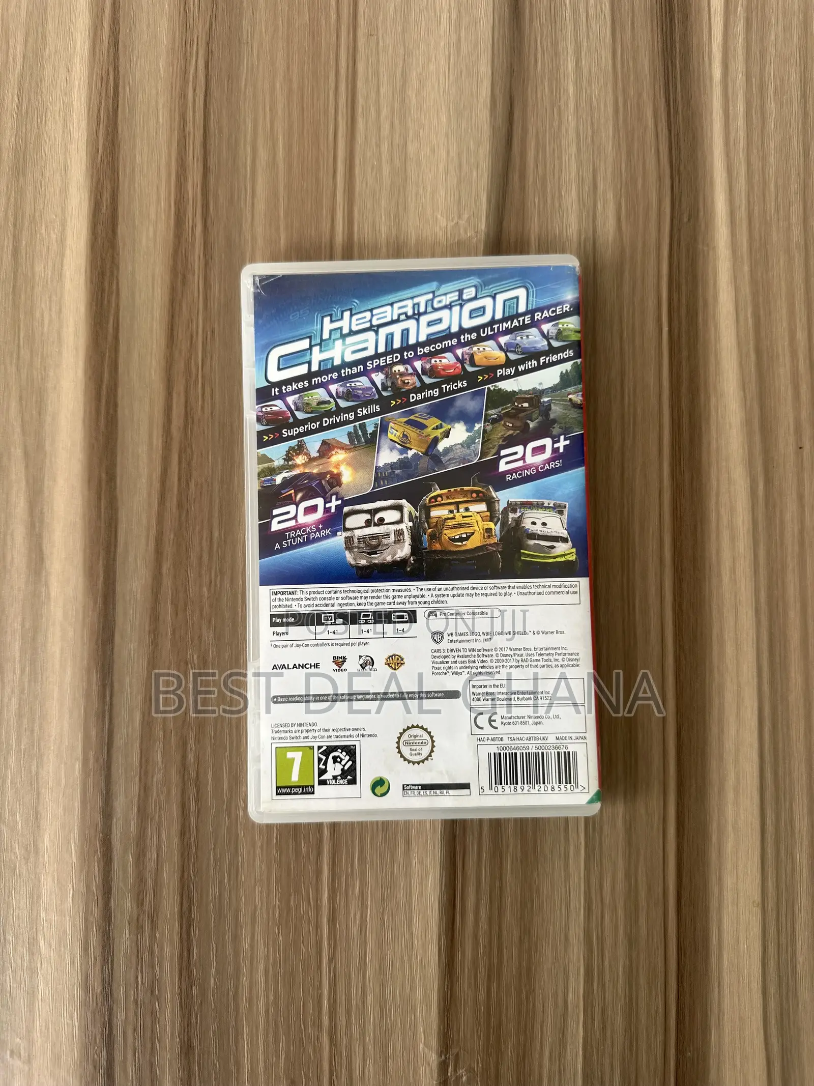 Cars 3 Nintendo Switch Cartridge