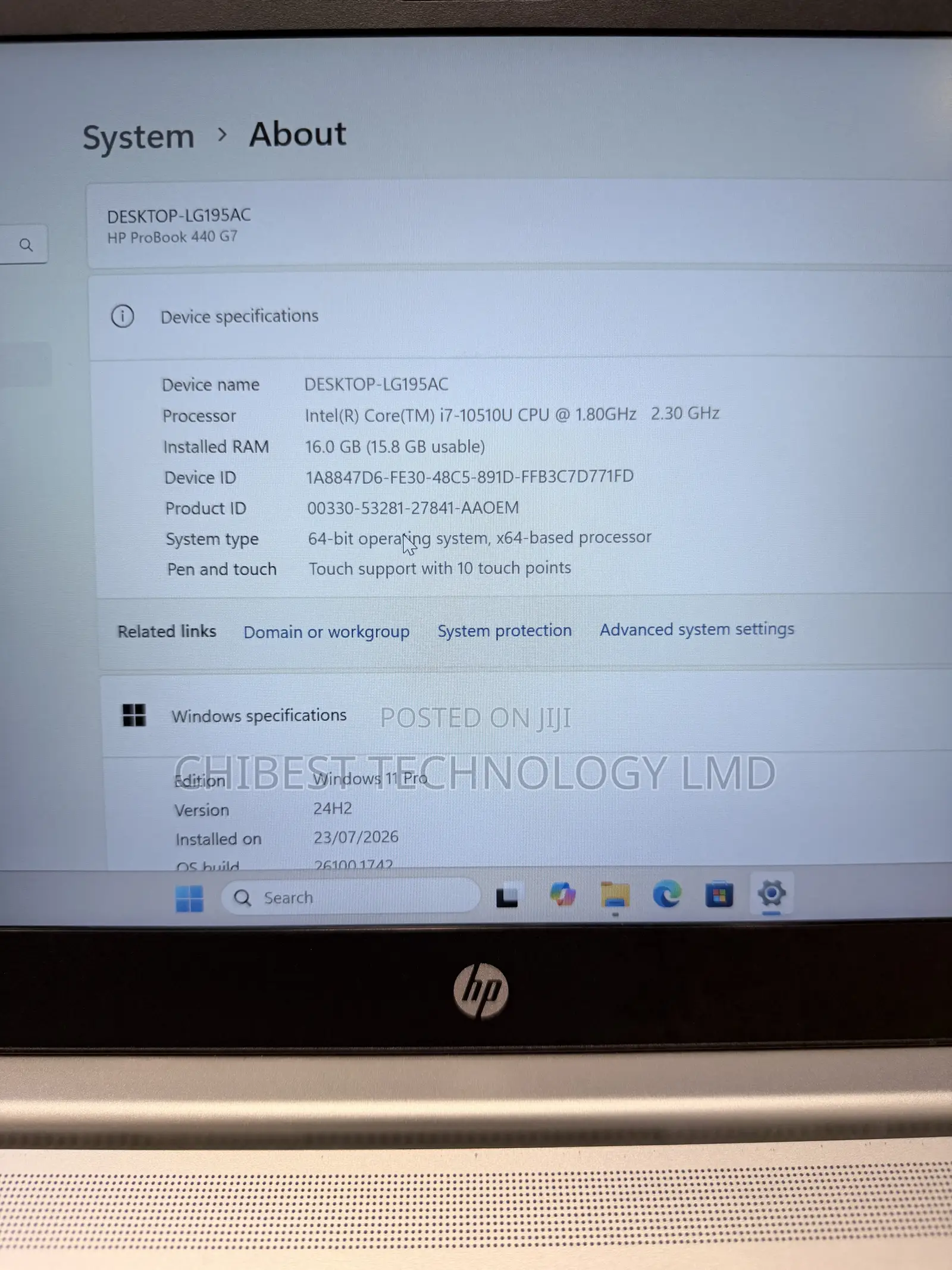 Laptop HP ProBook 440 G7 16GB Intel Core i7 HDD 1T