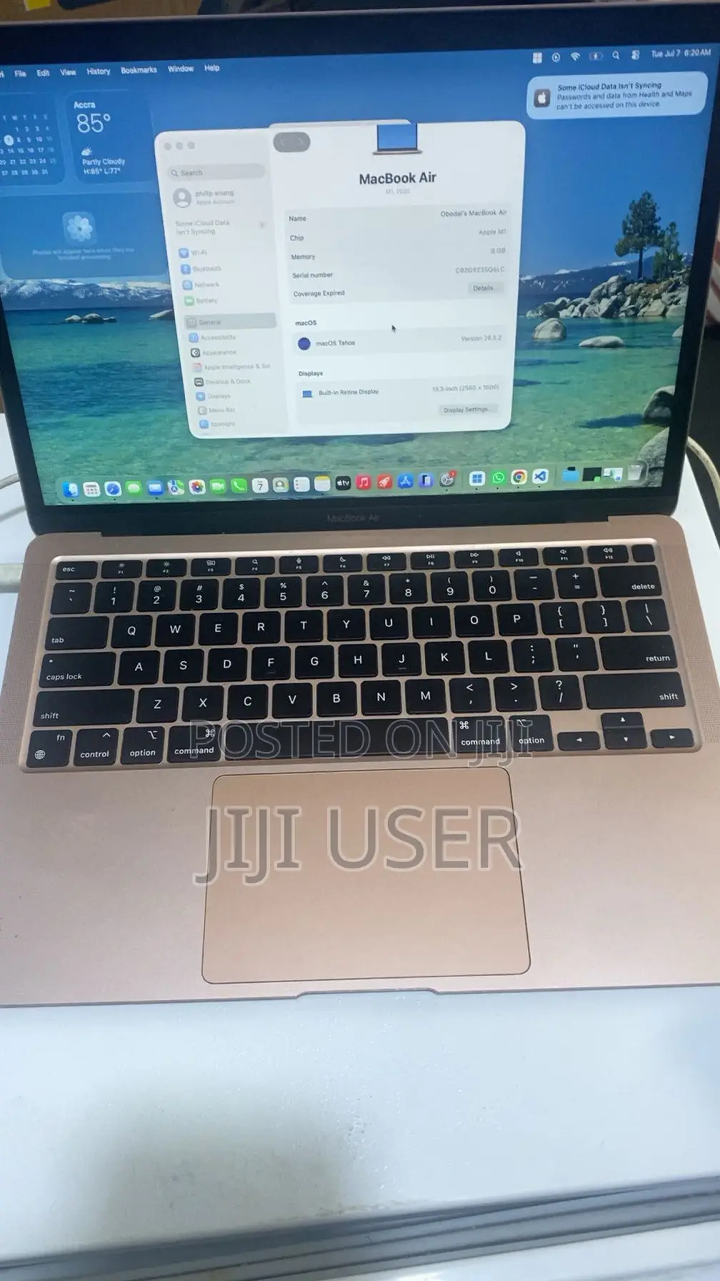 Laptop Apple MacBook Air 8GB Intel Core M SSD 256GB