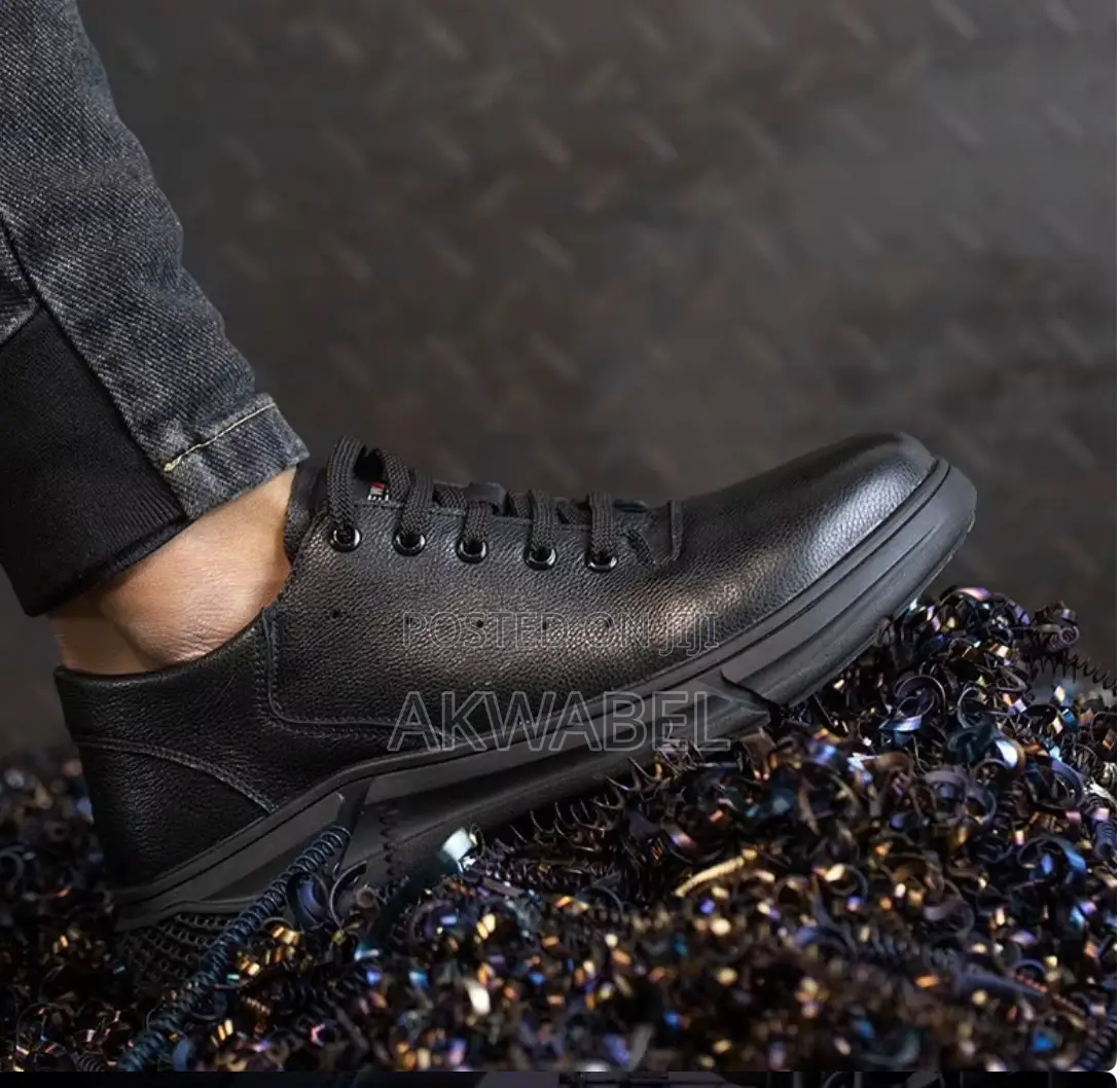 Dinggu Cowhide Leather Low Cut Safety Shoes Anti-Smashing Puncture