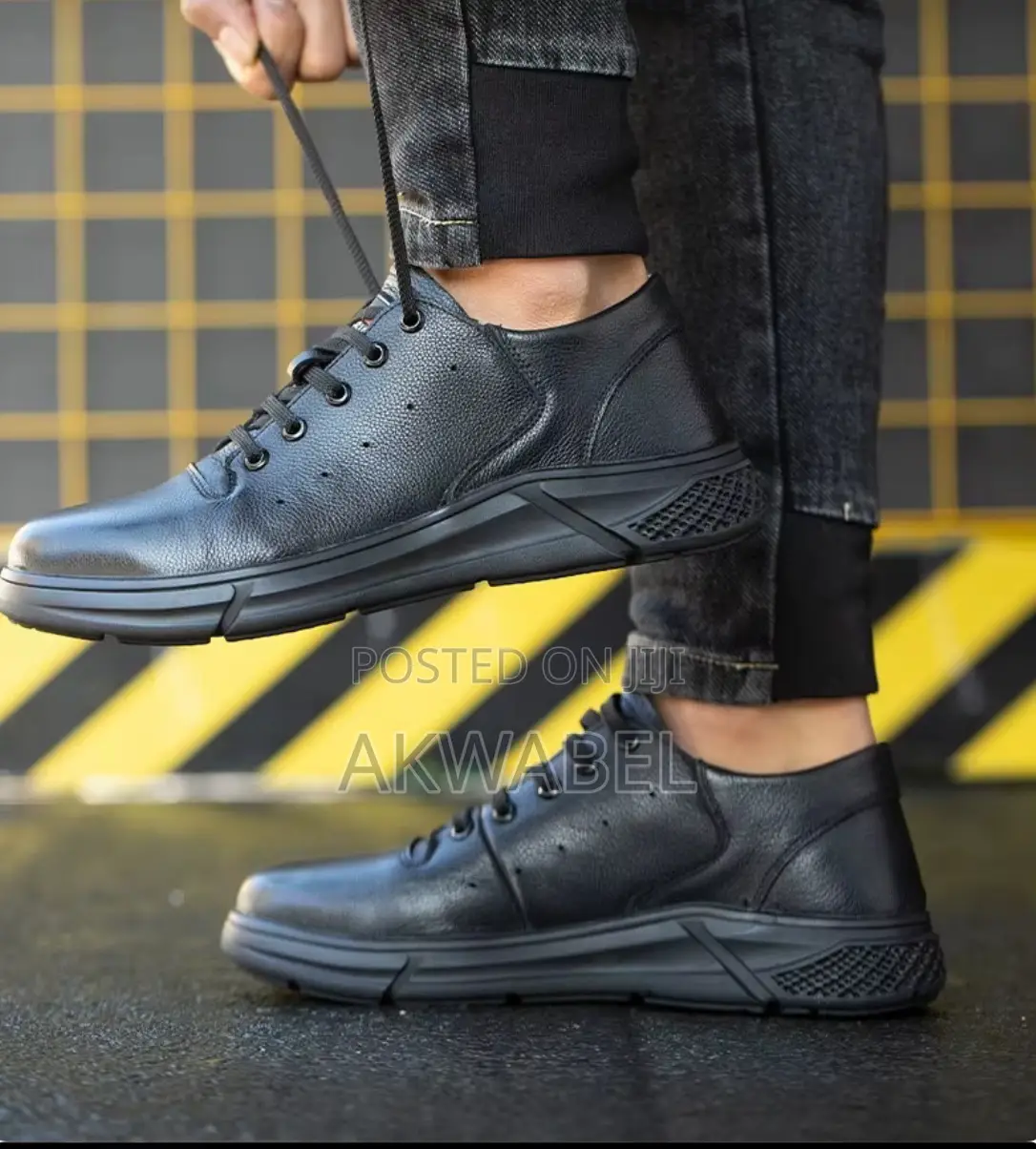 Dinggu Cowhide Leather Low Cut Safety Shoes Anti-Smashing Puncture