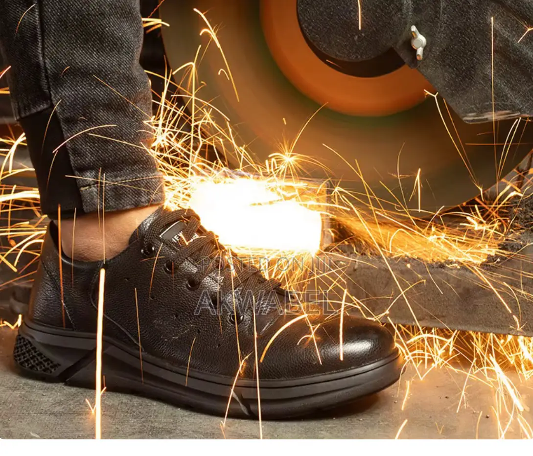 Dinggu Cowhide Leather Low Cut Safety Shoes Anti-Smashing Puncture