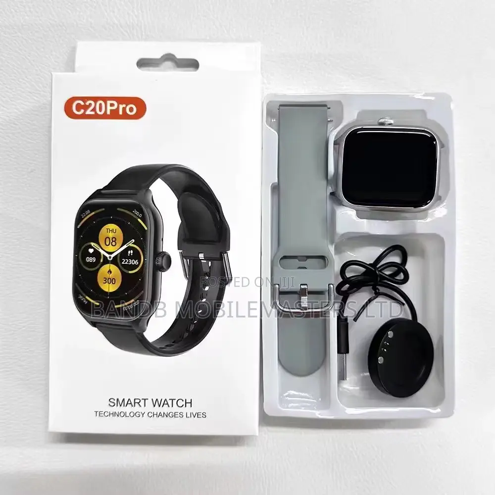 C20 Pro Smart Watch 1.73” Bluetooth for Android iPhone