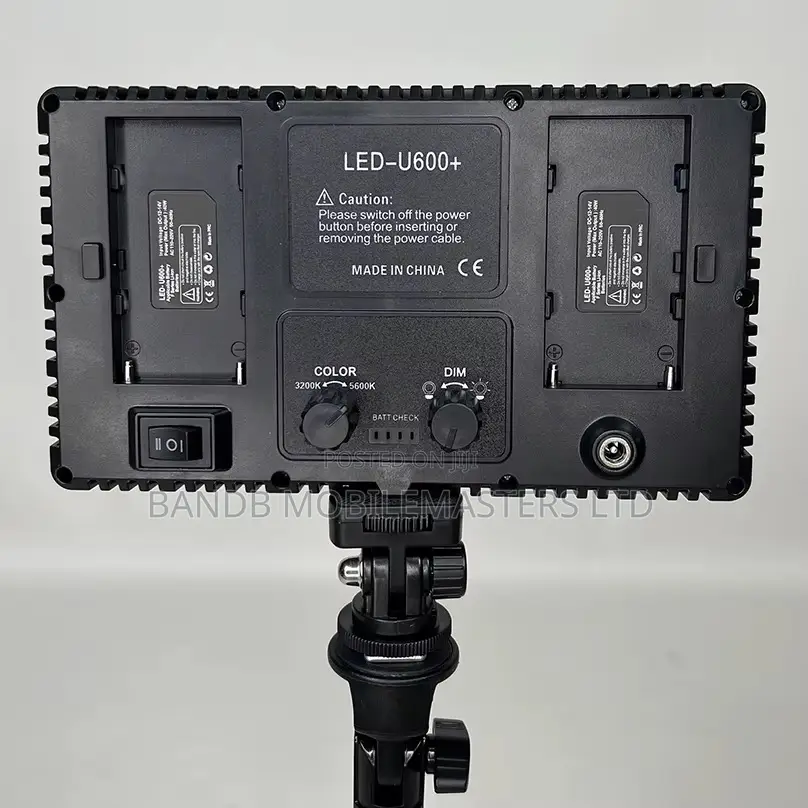Pro LED 600 Photography Video LED Light Panel (Selfie Stick Included)