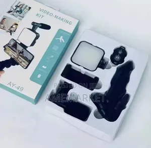 Video Making Vlog Kit With Microphone LED Light for Live Streaming