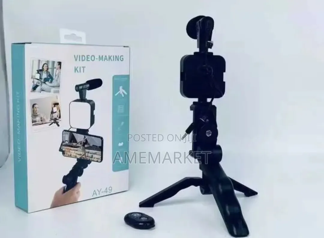 Video Making Vlog Kit With Microphone LED Light for Live Streaming