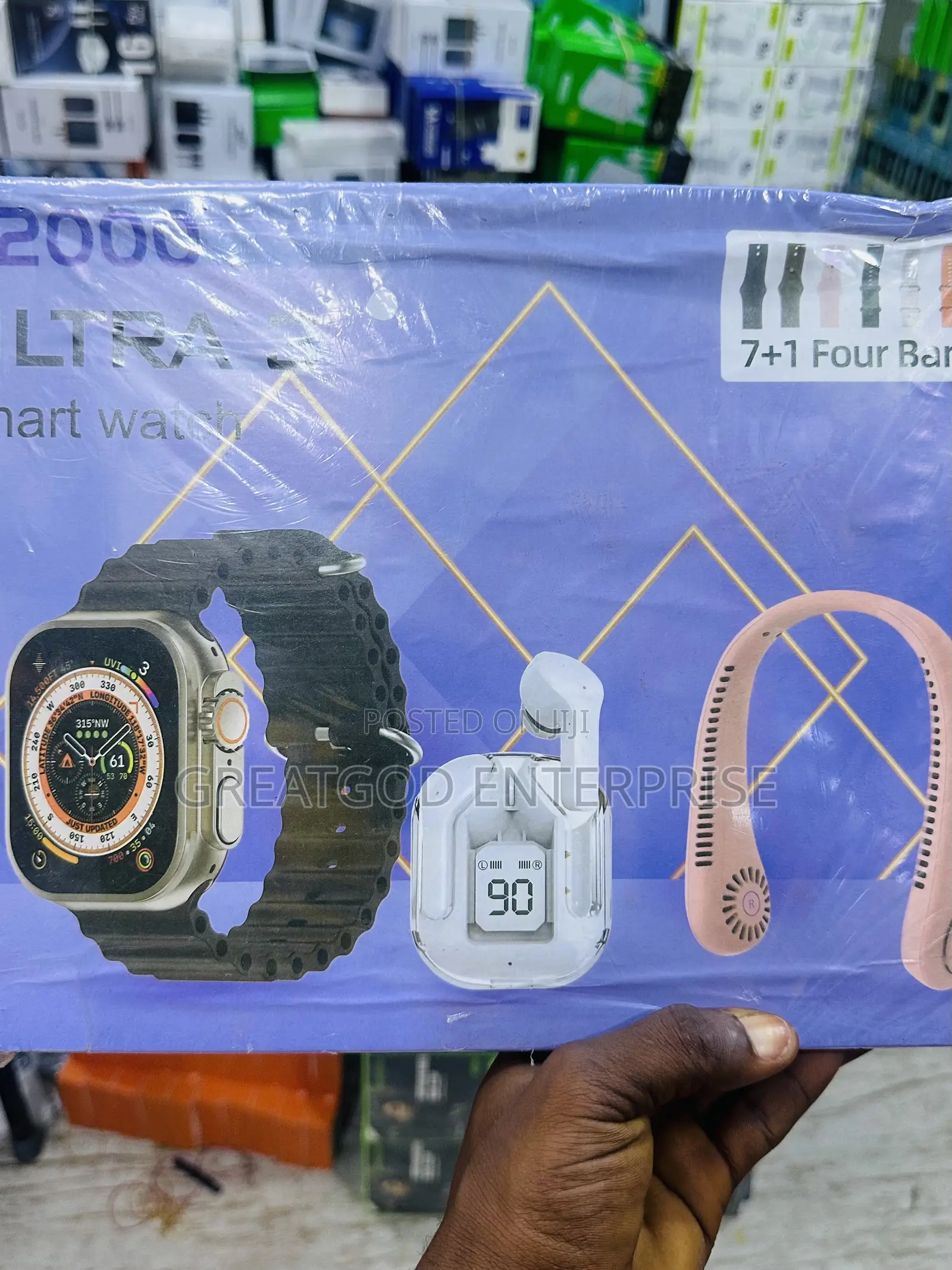 D2000 Ultra 3 Smart Watch Combo Set