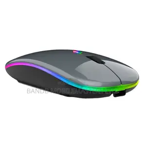 Rechargeable RGB Wireless Mouse – Silent Click | USB 2.4G | 500mAh