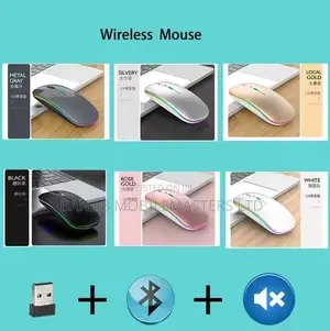 Rechargeable RGB Wireless Mouse – Silent Click | USB 2.4G | 500mAh