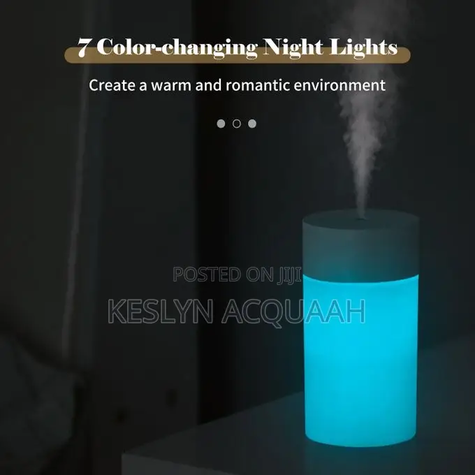 260mL Mist Humidifier Diffuser Colorful Night Light Quiet SKU 737718