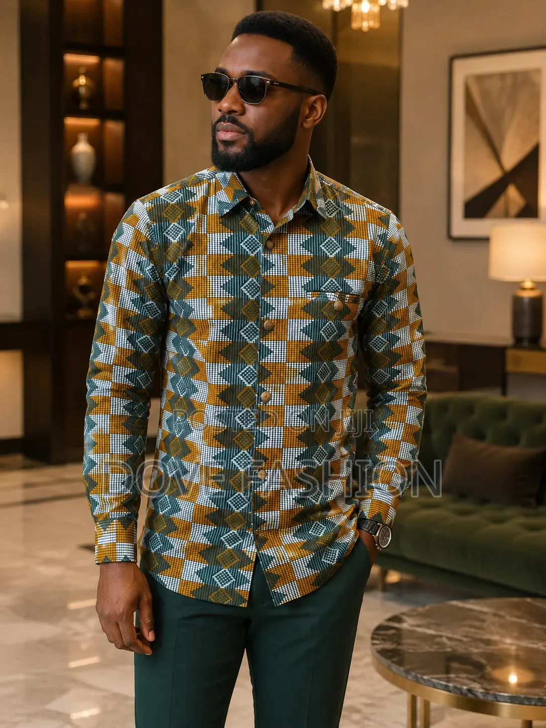 Dove Fashion Premium Men's Ankara Shirt