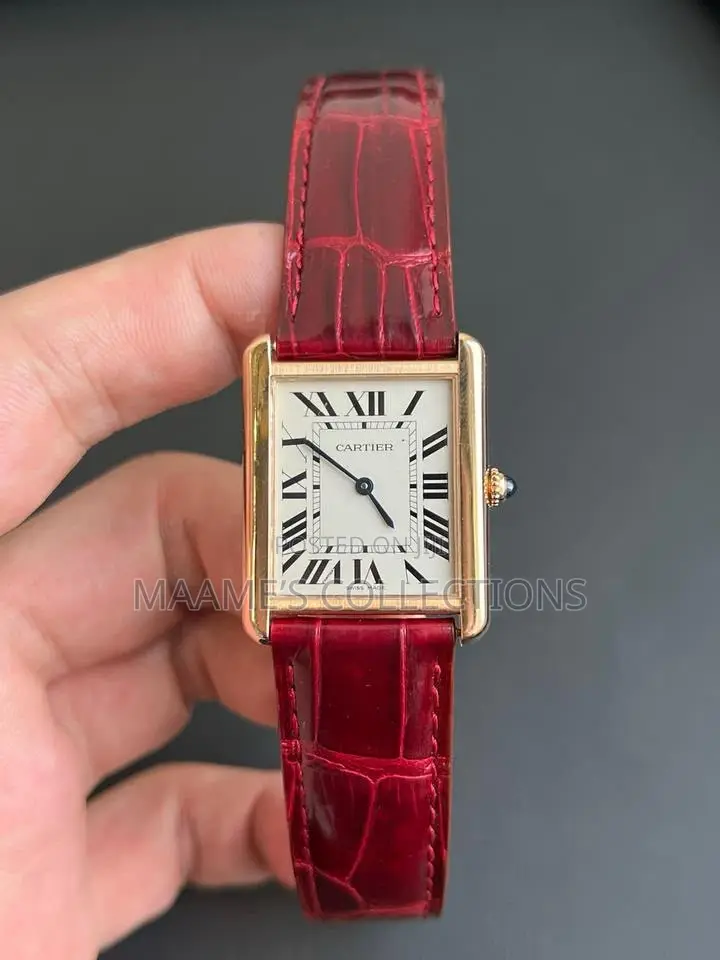 Cartier Tank Louis Style Leather Watch – Luxury Design