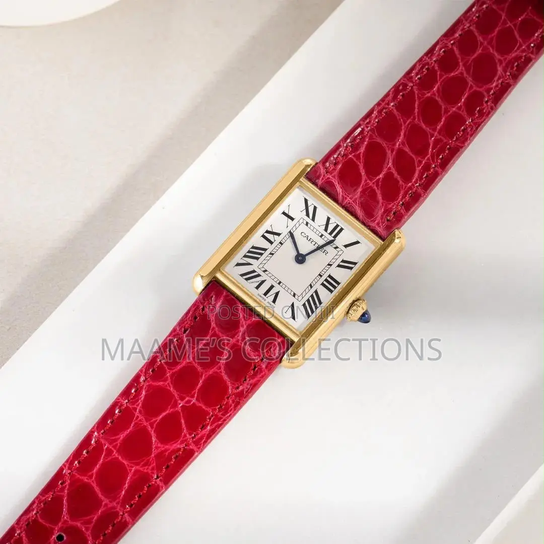 Cartier Tank Louis Style Leather Watch – Luxury Design