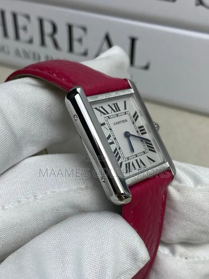 Cartier Tank Louis Style Leather Watch – Luxury Design