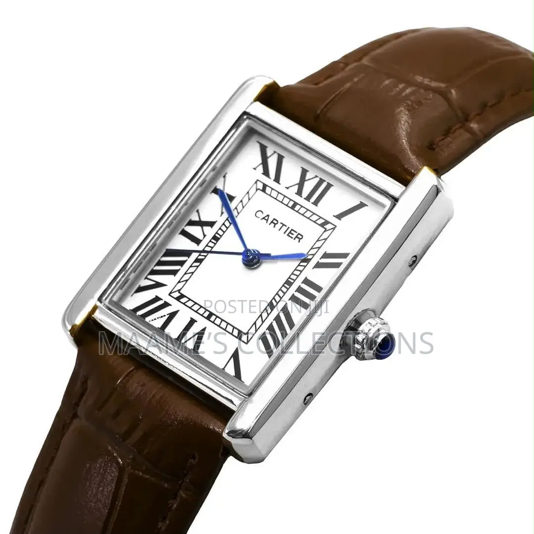 Cartier Tank Louis Style Leather Watch – Luxury Design