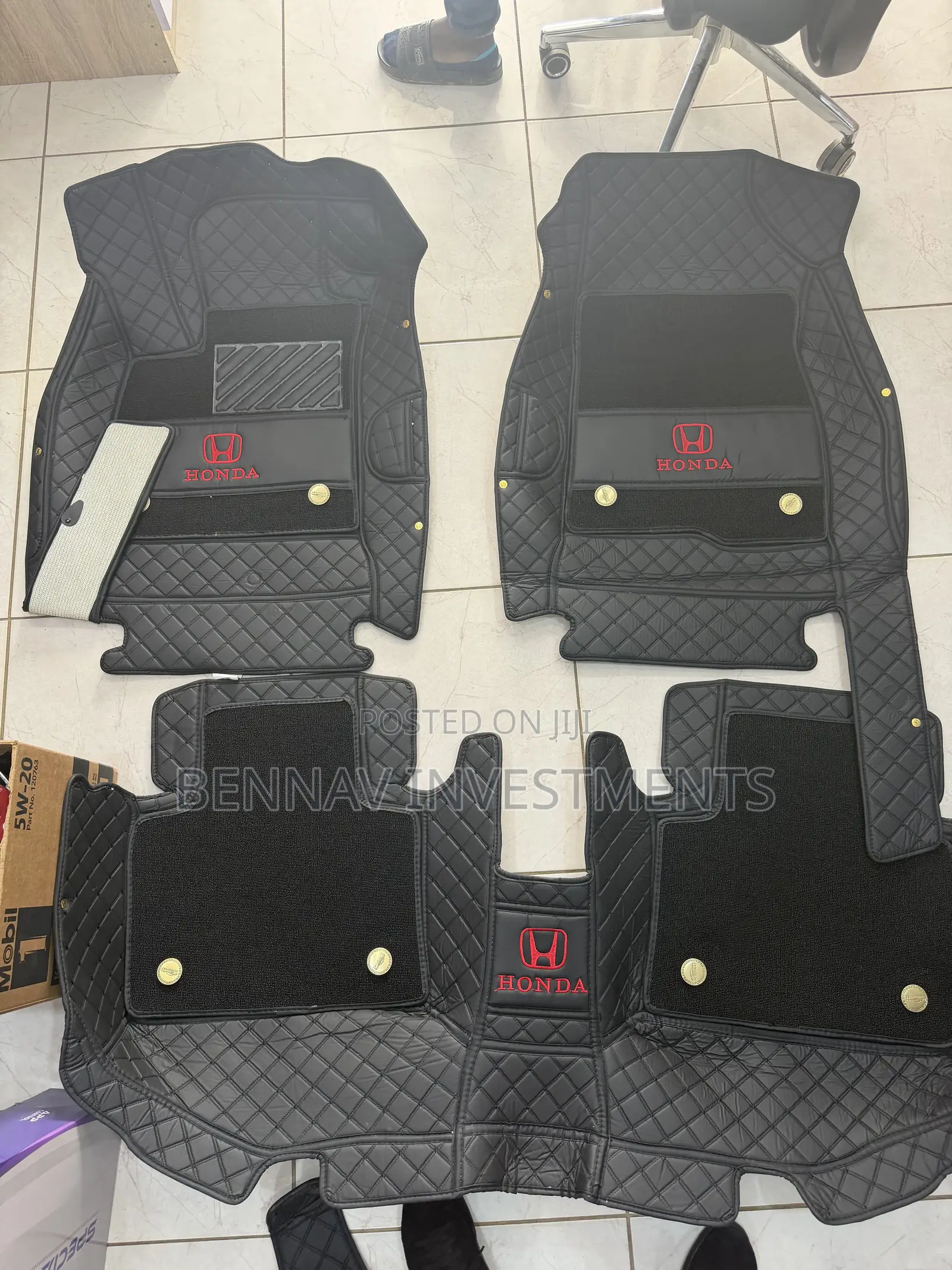 Honda Accord 2018 to 2022 5D Premium Leather Floor Mat/Carpet
