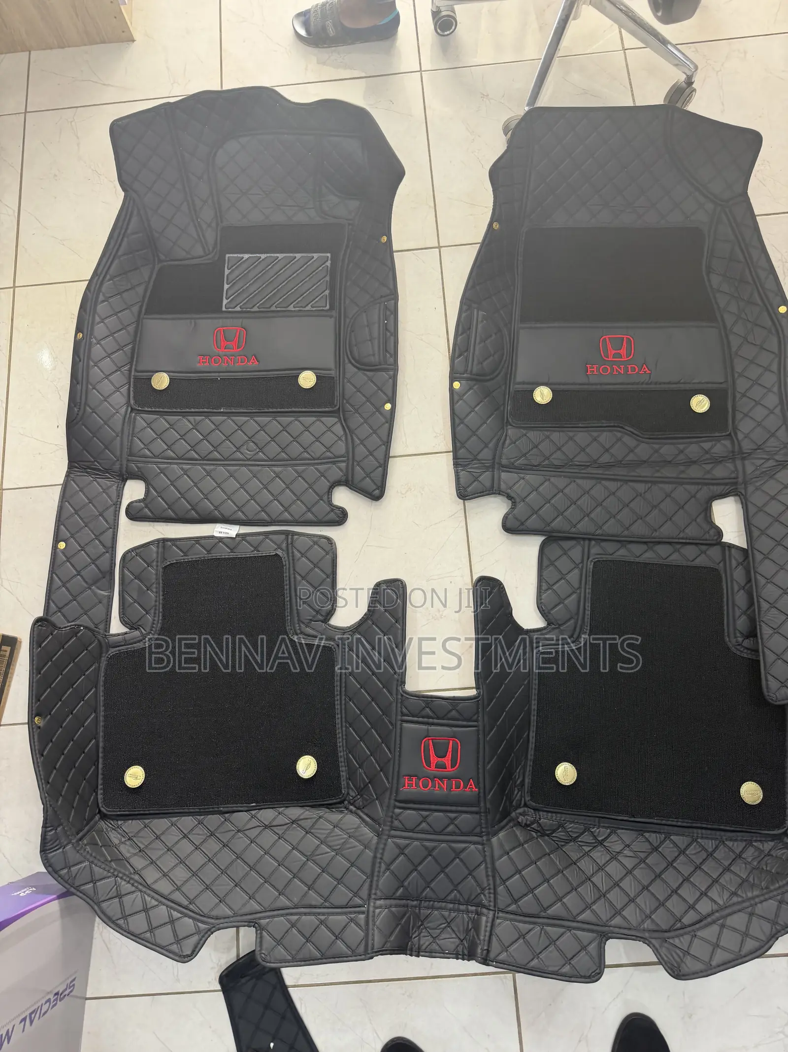 Honda Accord 2018 to 2022 5D Premium Leather Floor Mat/Carpet