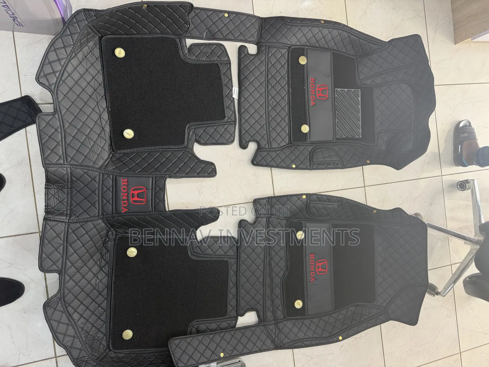 Honda Accord 2018 to 2022 5D Premium Leather Floor Mat/Carpet