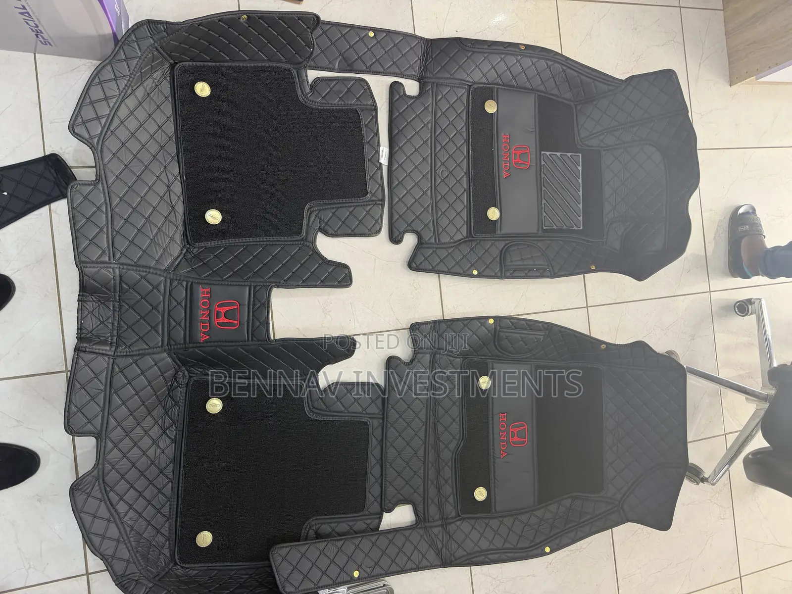 Honda Accord 2018 to 2022 5D Premium Leather Floor Mat/Carpet