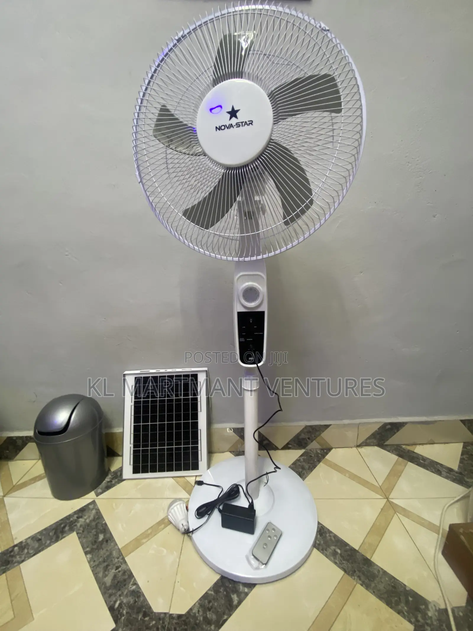 Rechargable Solar/Electrical Standing Fan