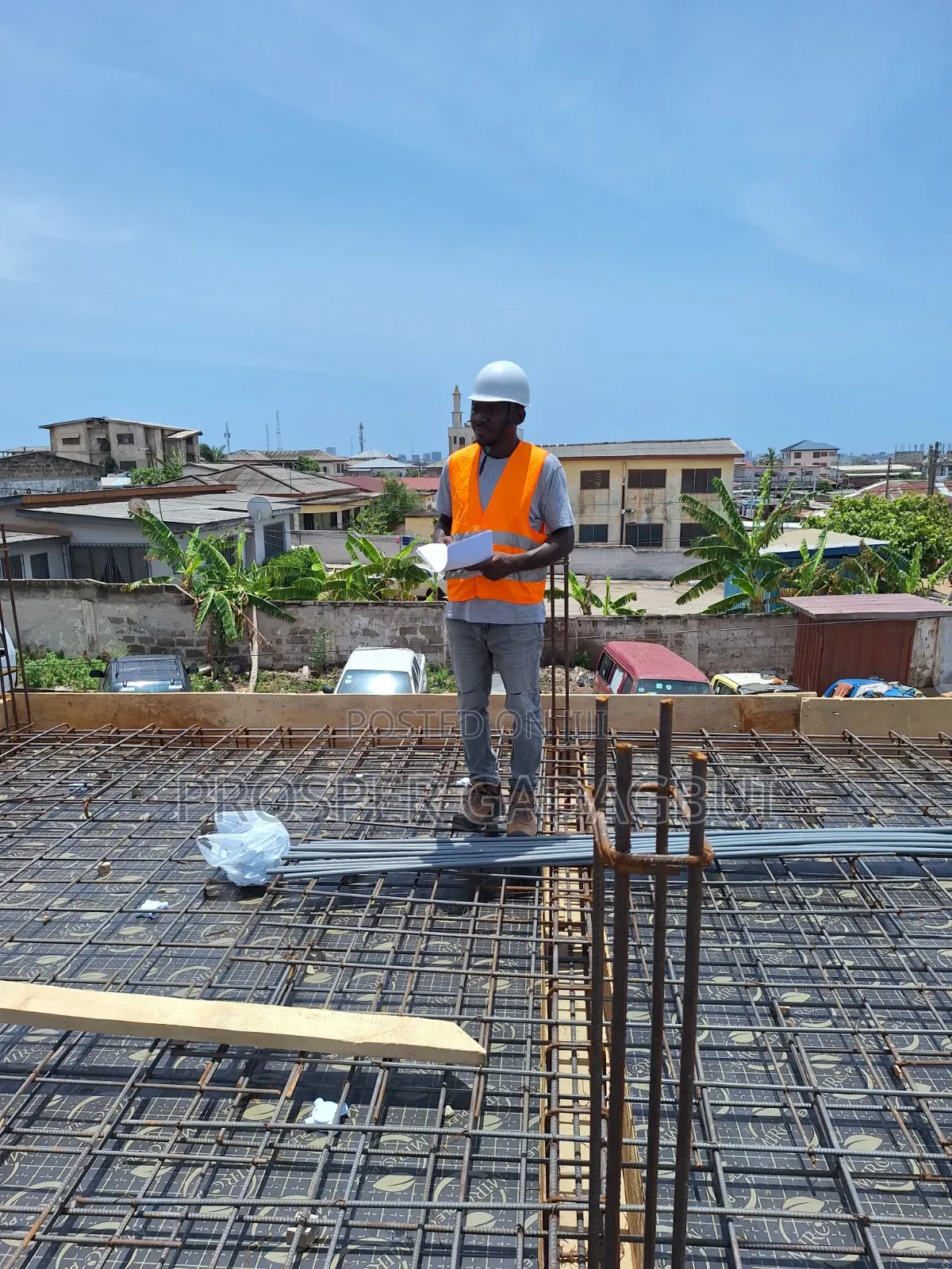 Site Engineer and Supervision Works on Construction Site