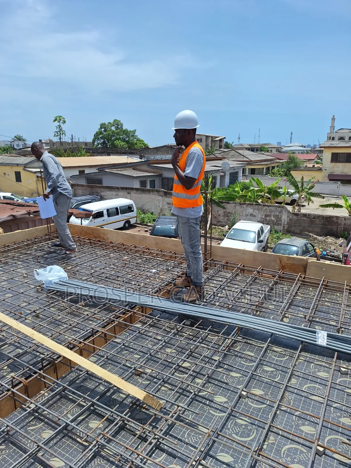 Site Engineer and Supervision Works on Construction Site