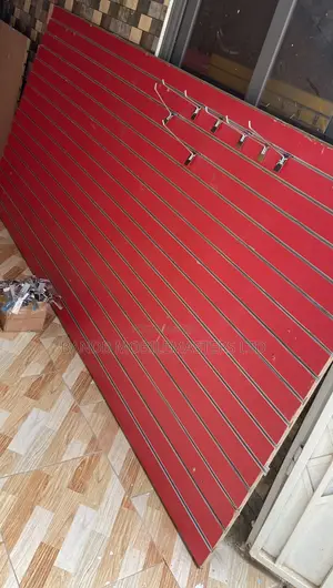 Heavy-Duty Slatwall Display Panel With Metal Hooks Shop Display Board