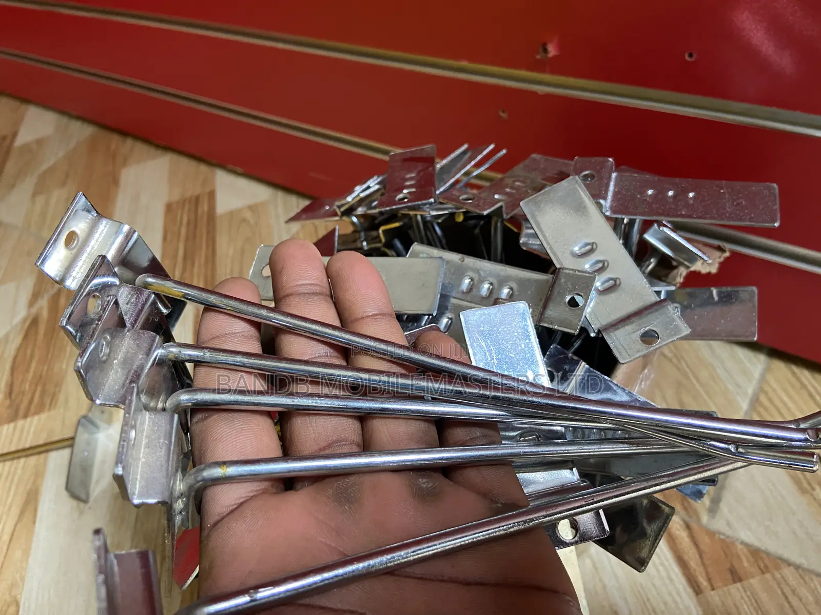 Heavy-Duty Slatwall Display Panel With Metal Hooks Shop Display Board