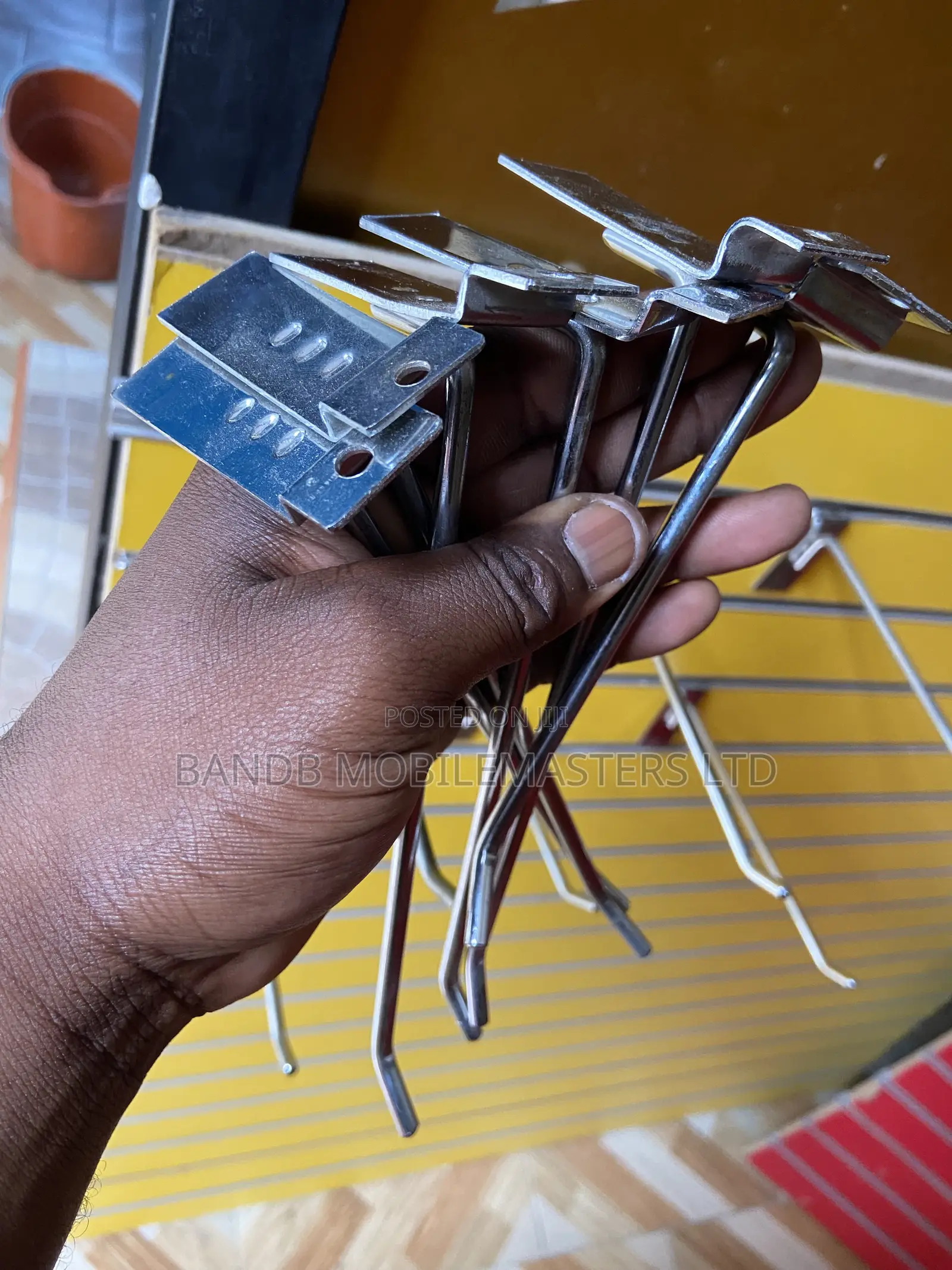 Heavy-Duty Slatwall Display Panel With Metal Hooks Shop Display Board