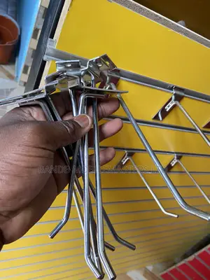 Heavy-Duty Slatwall Display Panel With Metal Hooks Shop Display Board