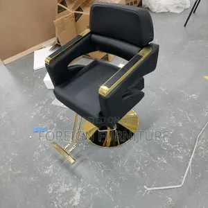 Black and Gold Hydraulic Salon Styling Chair