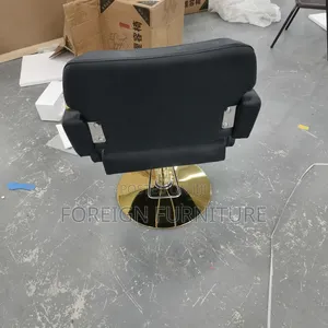 Black and Gold Hydraulic Salon Styling Chair
