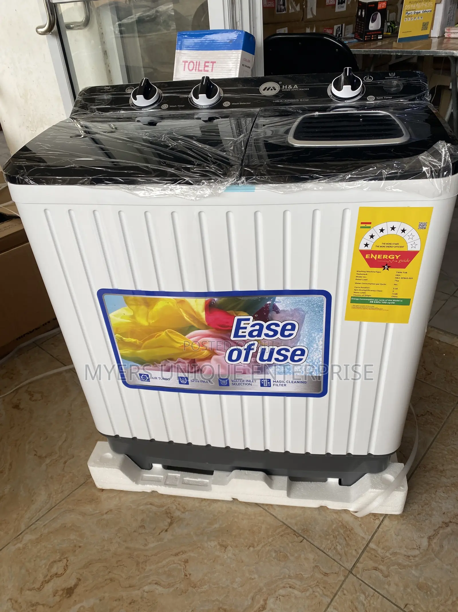 Spin Inlet 7kg Twin Tub Washing Machine - Fast Drying
