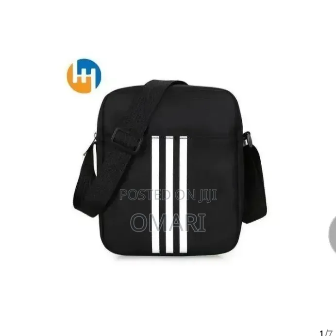 New Fashionable Black and White Striped Shoulder Bag Large Capacity.