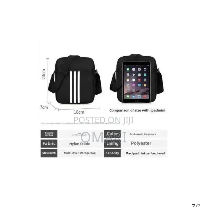 New Fashionable Black and White Striped Shoulder Bag Large Capacity.