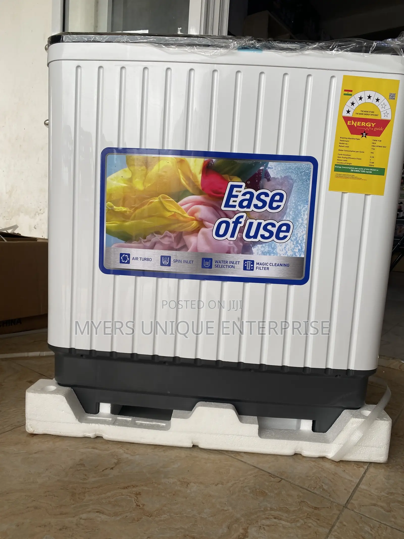7kg Twin Tub Washer With Lint Filter - Brand New (H A)
