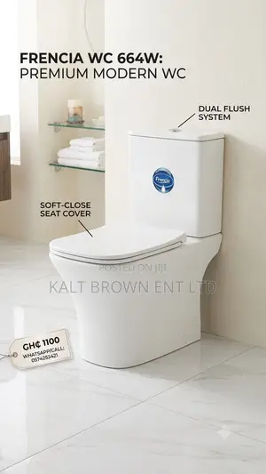 Frencia Standard Close Coupled Toilet (WC 664W) - Brand New