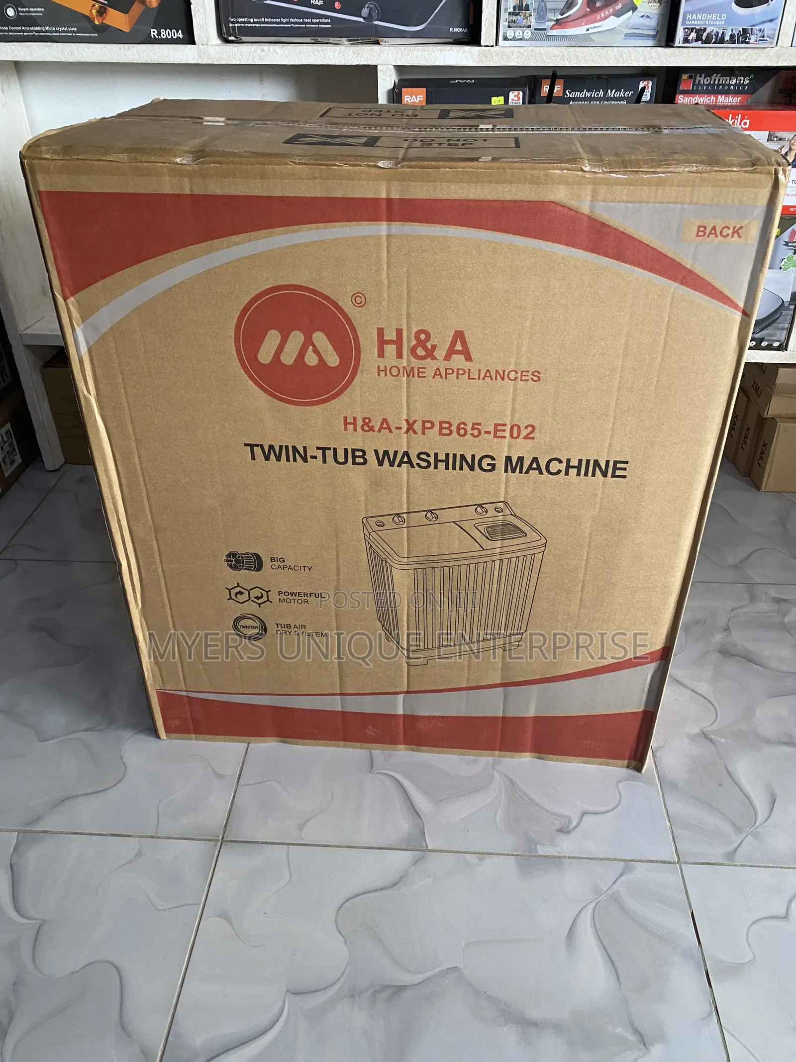 220V Twin Tub Washing Machine - Plug and Use