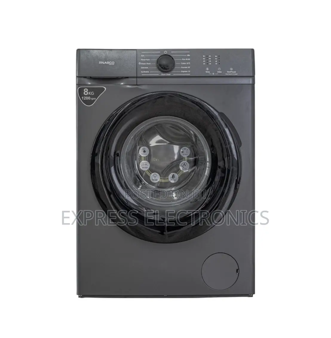 Highly Recommended Nasco Washing Machine 8Kg Front Load Full Automatic